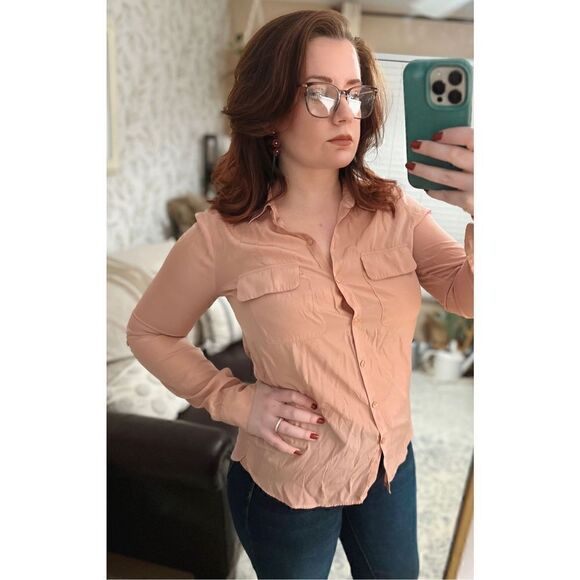 Express Button Down Top - Picture 2 of 8